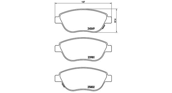 MAGNETI MARELLI Комплект тормозных колодок, дисковый тормоз 363700423153